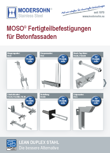 Katalog MOSO® Fertigteilbefestigungen für Beton