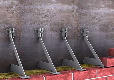 Single bracket anchor MK6-E-N, Modersohn's new standard anchor as a support for facing brickwork