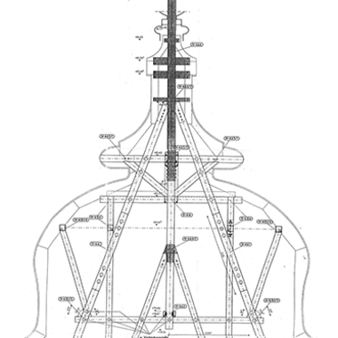 Bild: Technische Zeichnung der Turmhaube