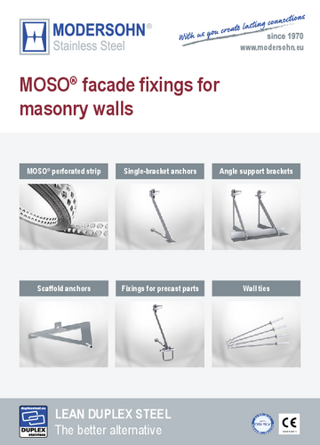 MOSO® Facade fixings for masonry walls